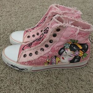 Pink Ed Hardy Shoes